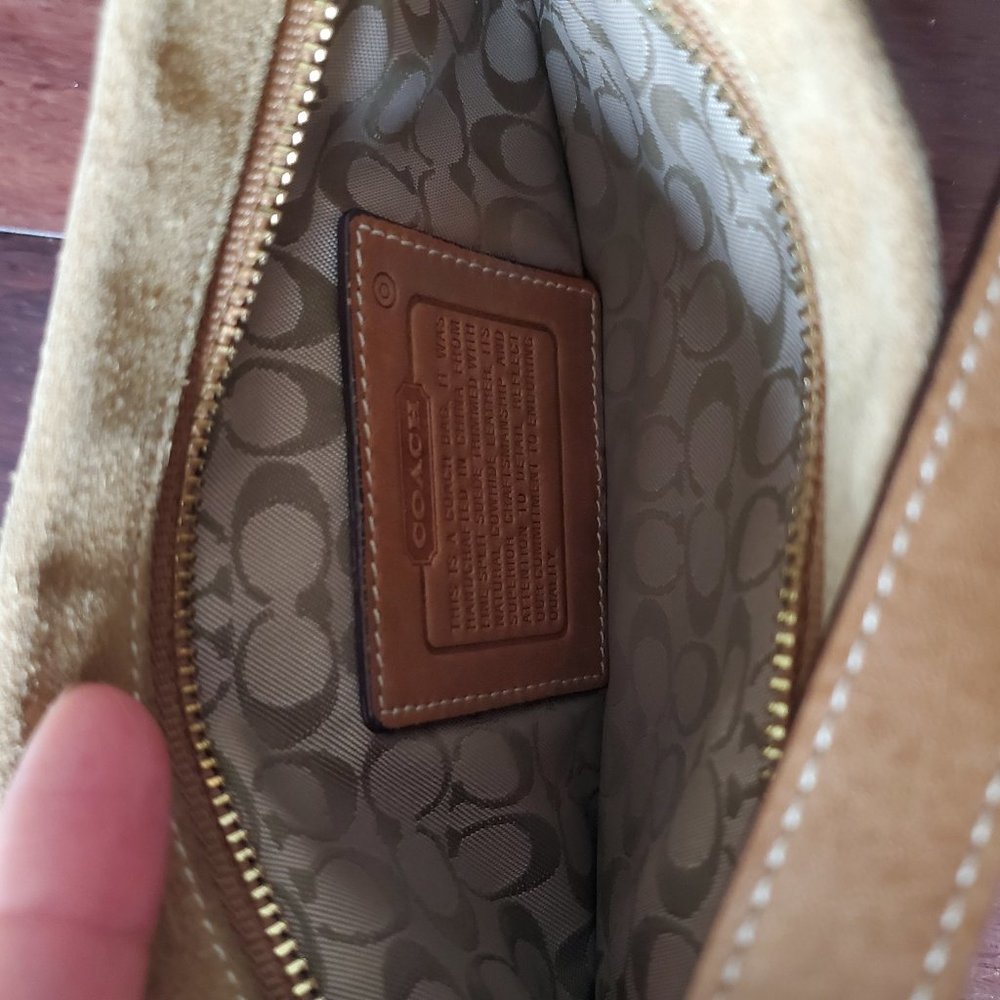 Tan Suede Coach Purse